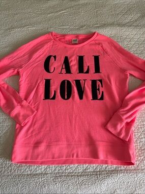 Victoria's Secret PINK Bright Coral Sweatshirt